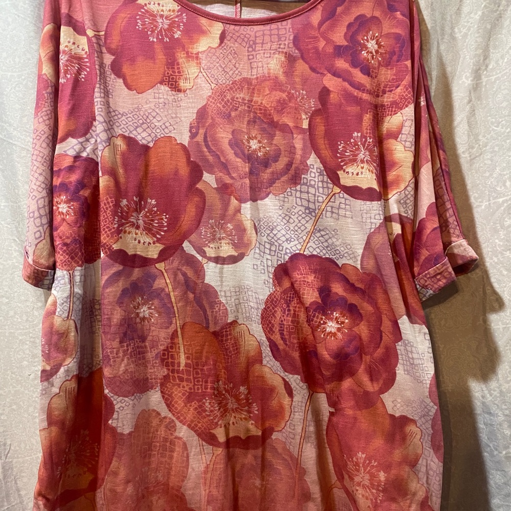 Avenue Brand Womens ‘Leid Back’ Pink Top - Size 20 - Picture 3 of 4